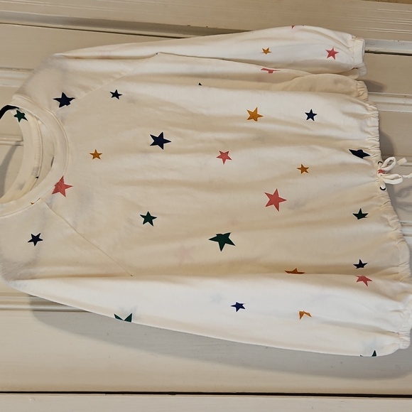 Old Navy Star Print Drawstring Waist Long Sleeve Top Girls XL (14) - Picture 7 of 8